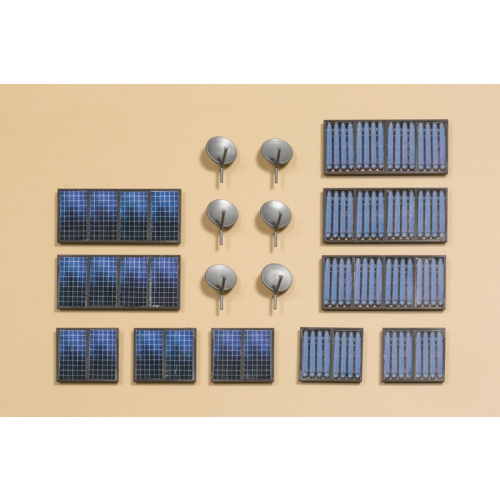 Auhagen H0 41651 Zonnepanelen en Satellietschotels - Modeltreinshop