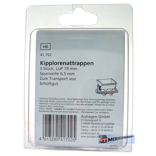 Auhagen H0 41702 Smalspoor Kiepwagens 3 stuks - Modeltreinshop