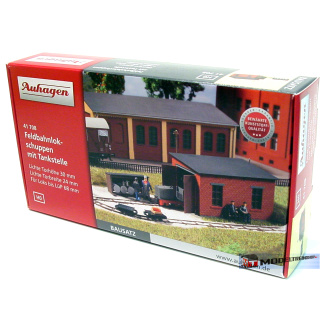 Auhagen H0 41708 Smalspoor Loods met Tankstation - Modeltreinshop