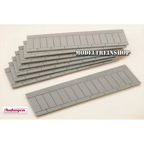 Auhagen H0 42552 Trottoir, Stoep, Voetgangerpad 8 Stuks - Modeltreinshop