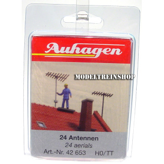 Auhagen H0 42653 Antennes 24 stuks - Modeltreinshop