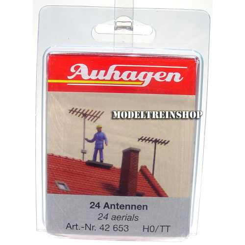 Auhagen H0 42653 Antennes 24 stuks - Modeltreinshop