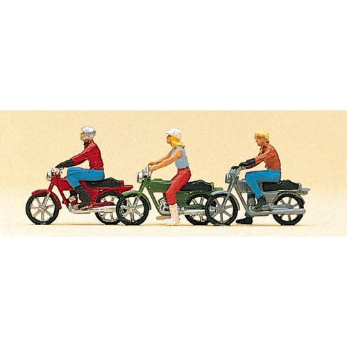 Preiser H0 10126 Bromfietsers - Modeltreinshop