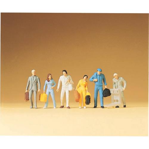 Preiser H0 14000 Vertrekkende reizigers - Modeltreinshop