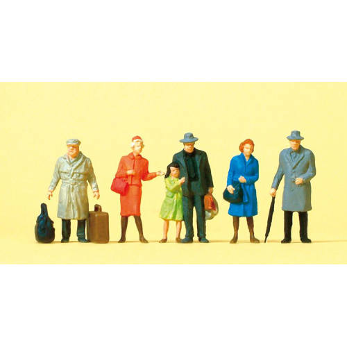 Preiser H0 14044 Staande reizigers - Modeltreinshop