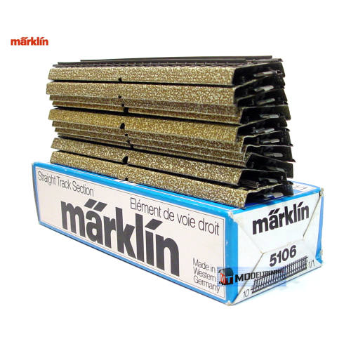 Marklin M Rail H0 5106 Recht 1/1 10 stuks in OVP - Modeltreinshop