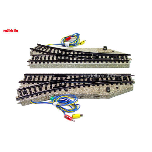 Marklin M Rail H0 5202 Rechte elektrische wissel set - Kleine lantaarn - Modeltreinshop