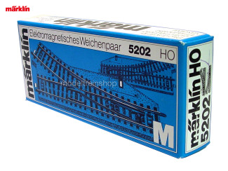 Marklin M Rail H0 5202 Rechte elektrische wissel set - Kleine lantaarn - Modeltreinshop