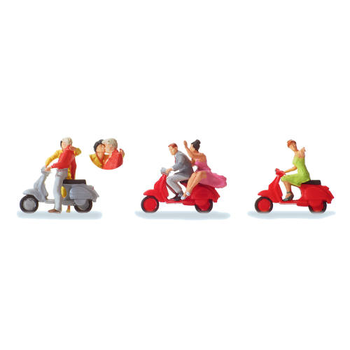 Preiser H0 10607 Vespa rijders- Modeltreinshop