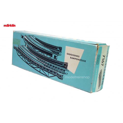 Marklin M Rail H0 7167 2x Gebogen oprit, brug van metaal - Modeltreinshop