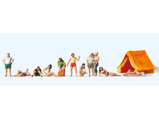 Preiser H0 10538 Figuren op de camping - Modeltreinshop