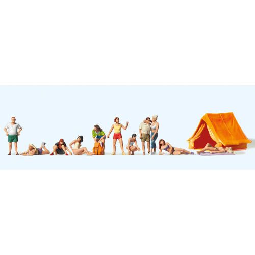 Preiser H0 10538 Figuren op de camping - Modeltreinshop