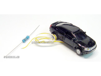 N - Auto Zwart met Voor- en Achter Led licht - Modeltreinshop