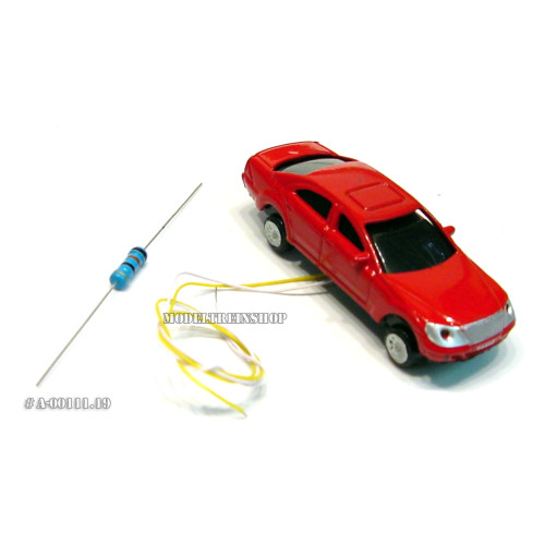 N - Auto Rood met Voor- en Achter Led licht - Modeltreinshop