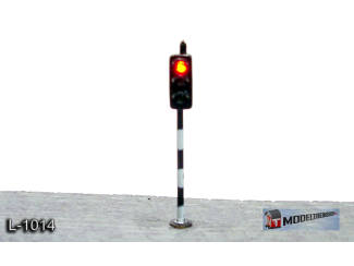 L-1013 H0 - Stoplicht met 3 Led - Groen / Oranje / Rood 16v - Modeltreinshop