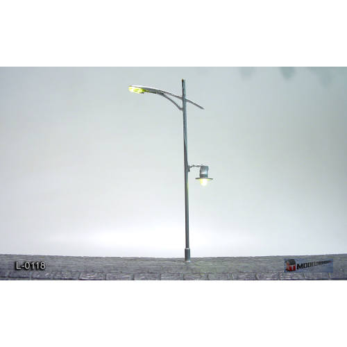 L-0118 H0 - Lantaarnpaal Led Warm Wit - Modeltreinshop