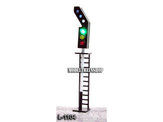 L-1104 H0 - N - Sein met 6 Led - Groen / Geel / Rood / 3x Wit - Modeltreinshop