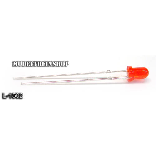 L-1502 - Led 3mm Rood 3v - Modeltreinshop