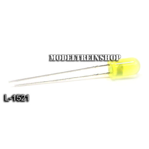 L-1521 - Led 5mm Geel 3v - Modeltreinshop