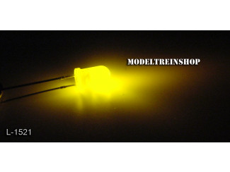 L-1521 - Led 5mm Geel 3v - Modeltreinshop