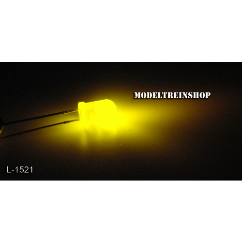 L-1521 - Led 5mm Geel 3v - Modeltreinshop