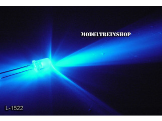 L-1522 - Clear Led 5mm Blauw 3v - Modeltreinshop