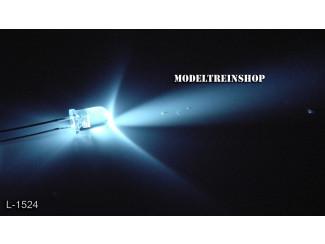 L-1524 - Clear Led 5mm Wit 3v - Modeltreinshop