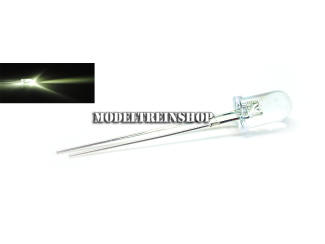 L-1526 - Clear Led 5mm Warm Wit 3v - Modeltreinshop