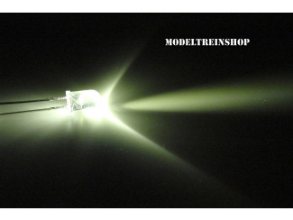 L-1526 - Clear Led 5mm Warm Wit 3v - Modeltreinshop