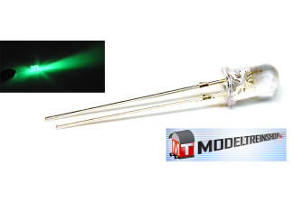 L-1528 - Clear Led 5mm Groen 3v - Modeltreinshop