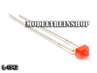 L-1542 - Led 1,8mm Rood 3v - Modeltreinshop