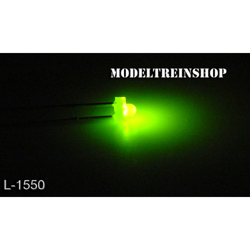 L-1550 - Led 2mm Groen 3v - Modeltreinshop