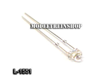 L-1551 - Clear Led 2mm Wit 3v - Modeltreinshop