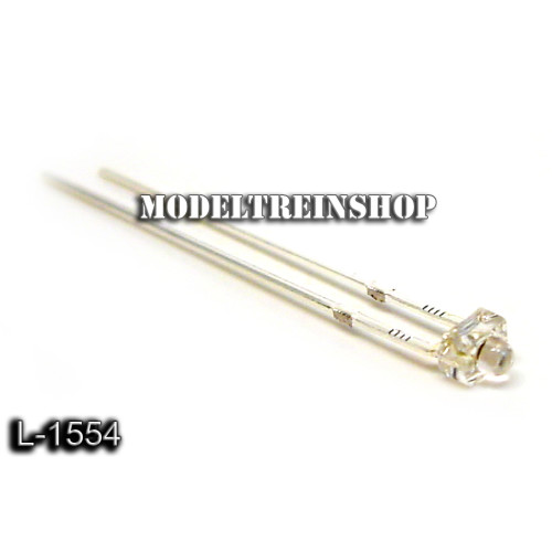 L-1554 - Clear Led 2mm Blauw 3v - Modeltreinshop