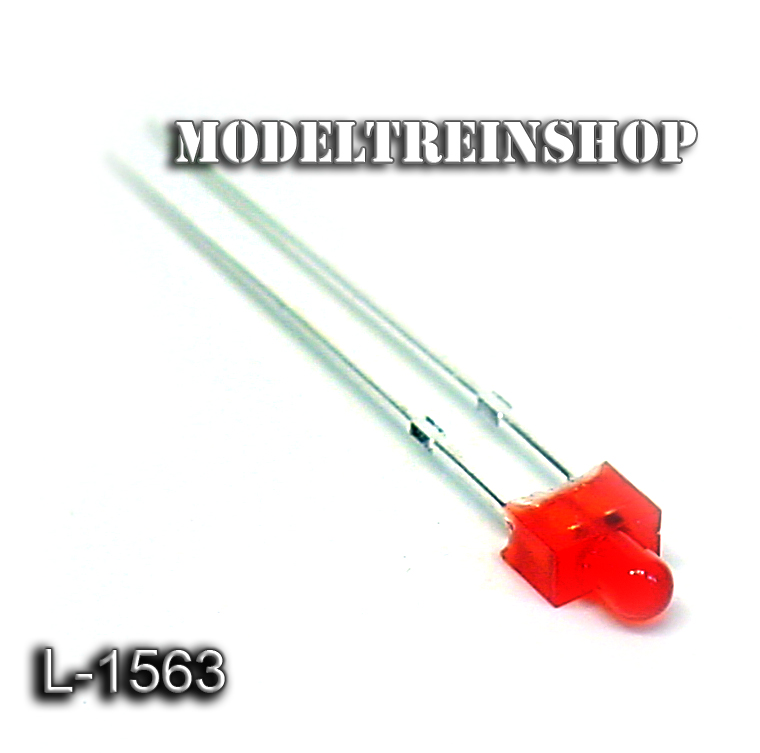 L-1563 - Knipper Led 2mm Rood 3v - Modeltreinshop