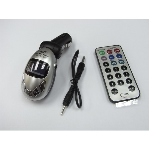 Auto MP3 Speler Car MP3 FM modulator SD Kaart USB stick Zilver - Modeltreinshop