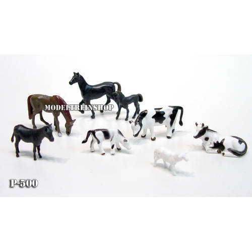 H0 P-500 Dieren 8 stuks - Modeltreinshop