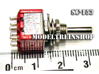 SC-153 - Tuimel Schakelaar Aan/Uit/Aan DPDT - Modeltreinshop