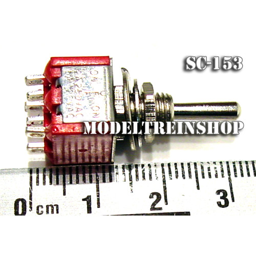 SC-153 - Tuimel Schakelaar Aan/Uit/Aan DPDT - Modeltreinshop