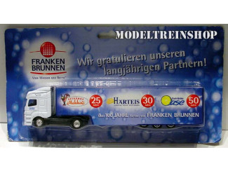 H0 Vrachtwagen - Uber 100 Jahre partner von Franken Brunnen - Modeltreinshop