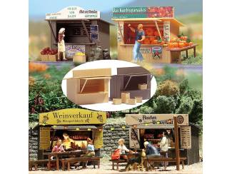 Busch H0 1055 verkoopkraampjes 2x - Modeltreinshop