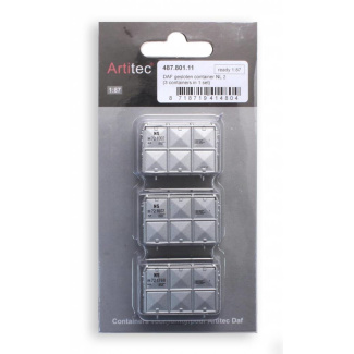 Artitec H0 487.801.11 Set 3 gesloten containers 'NS' kant-en-klaar, geverfd - Modeltreinshop