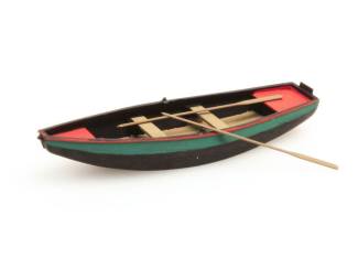 Artitec H0 387.09 Stalen roeiboot groen kant-en-klaar - Modeltreinshop