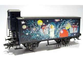 thee speelplaats Bijna Marklin H0 48397 Goederenwagen met remhuisje Kerst 1997 - Modeltreinshop