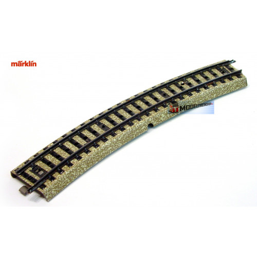 Marklin M Rail H0 5100 Gebogen 1/1 - 18,8 cm - Modeltreinshop