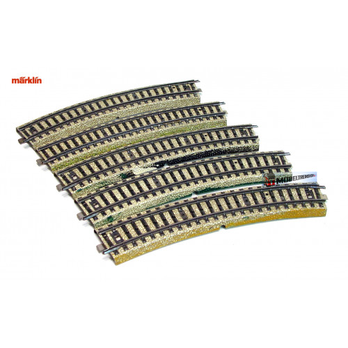 Marklin M Rail H0 5100 Gebogen 1/1 - 18,8 cm - Modeltreinshop