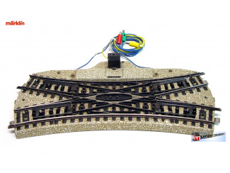 Marklin M Rail H0 5128 Engelse elektrische dubbel kruiswissel - Modeltreinshop