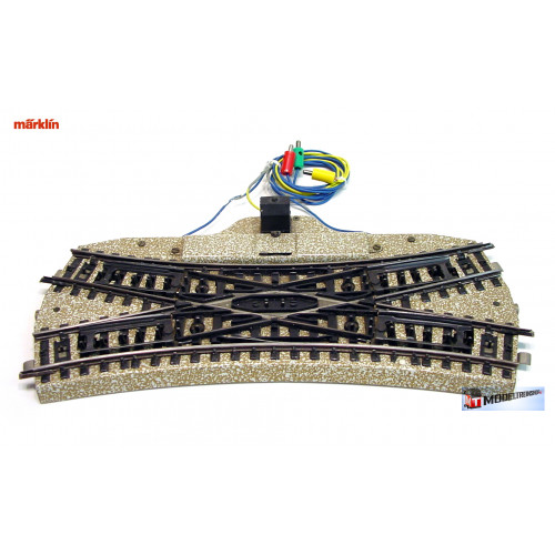 Marklin M Rail H0 5128 Engelse elektrische dubbel kruiswissel - Modeltreinshop