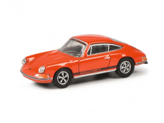 Schuco H0 26499 Porsche 911 S Rood/Oranje - Modeltreinshop