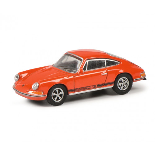 Schuco H0 26499 Porsche 911 S Rood/Oranje - Modeltreinshop